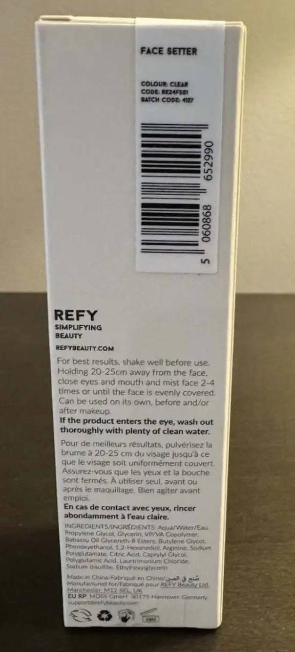 REFY Face Setter Spray Fixateur 50ml /‎ 1.69 US Fl. Oz.